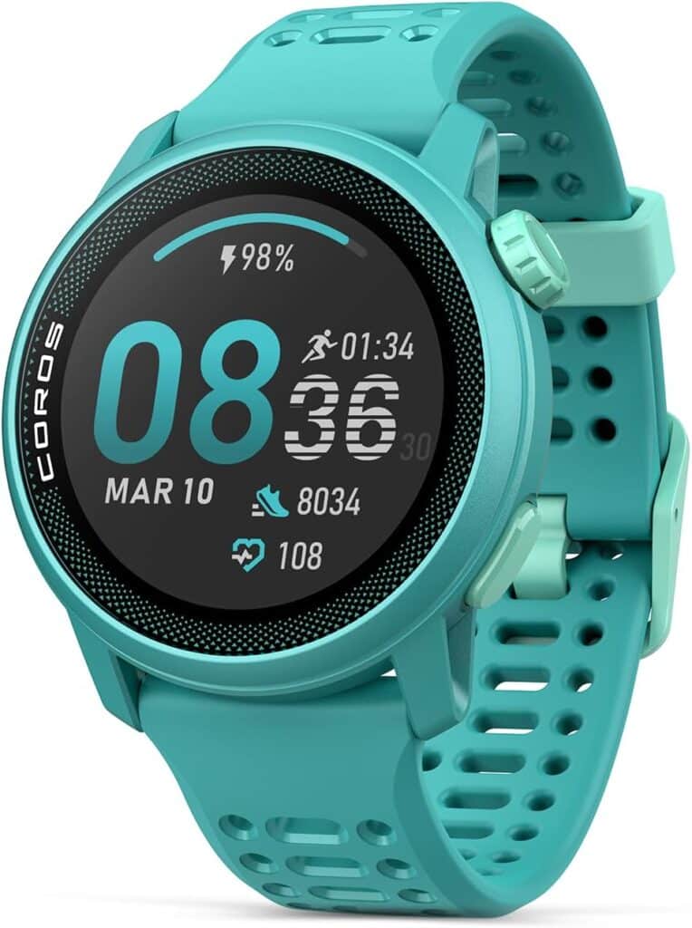COROS Pace 3 Montre GPS de Sport, légère et Confortable, 17 Jours d'autonomie, Montre de Running GPS Double fréquence, Fréquence Cardiaque, Navigation, Suivi du Sommeil (Silicon Émeraude)