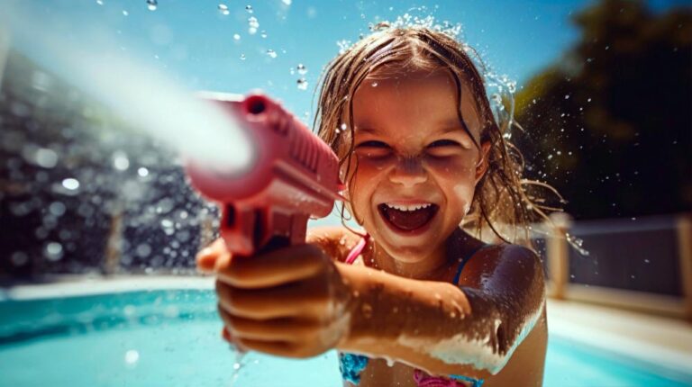 Top 5 activités aquatiques enfants été : jeux d’eau, piscine, plage, sécurité