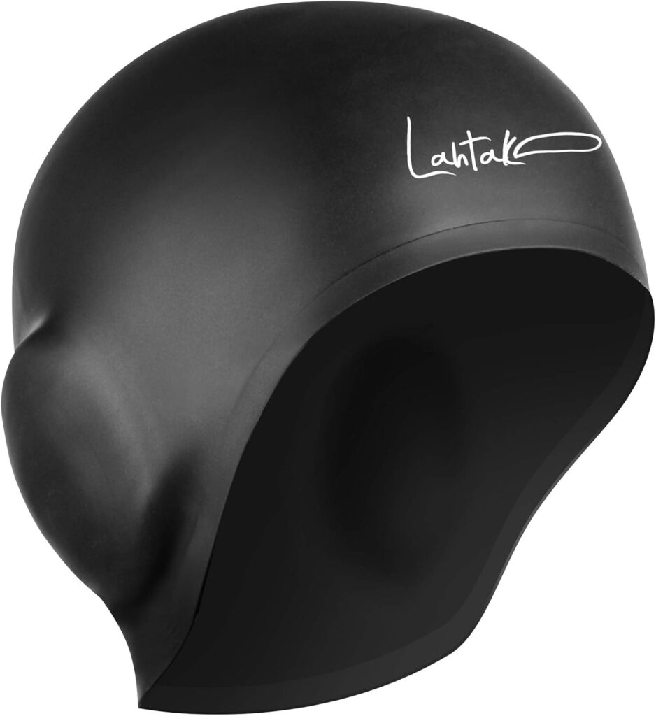 Bonnet de bain Lahtak 3D en silicone étanche – protection oreilles et cheveux secs