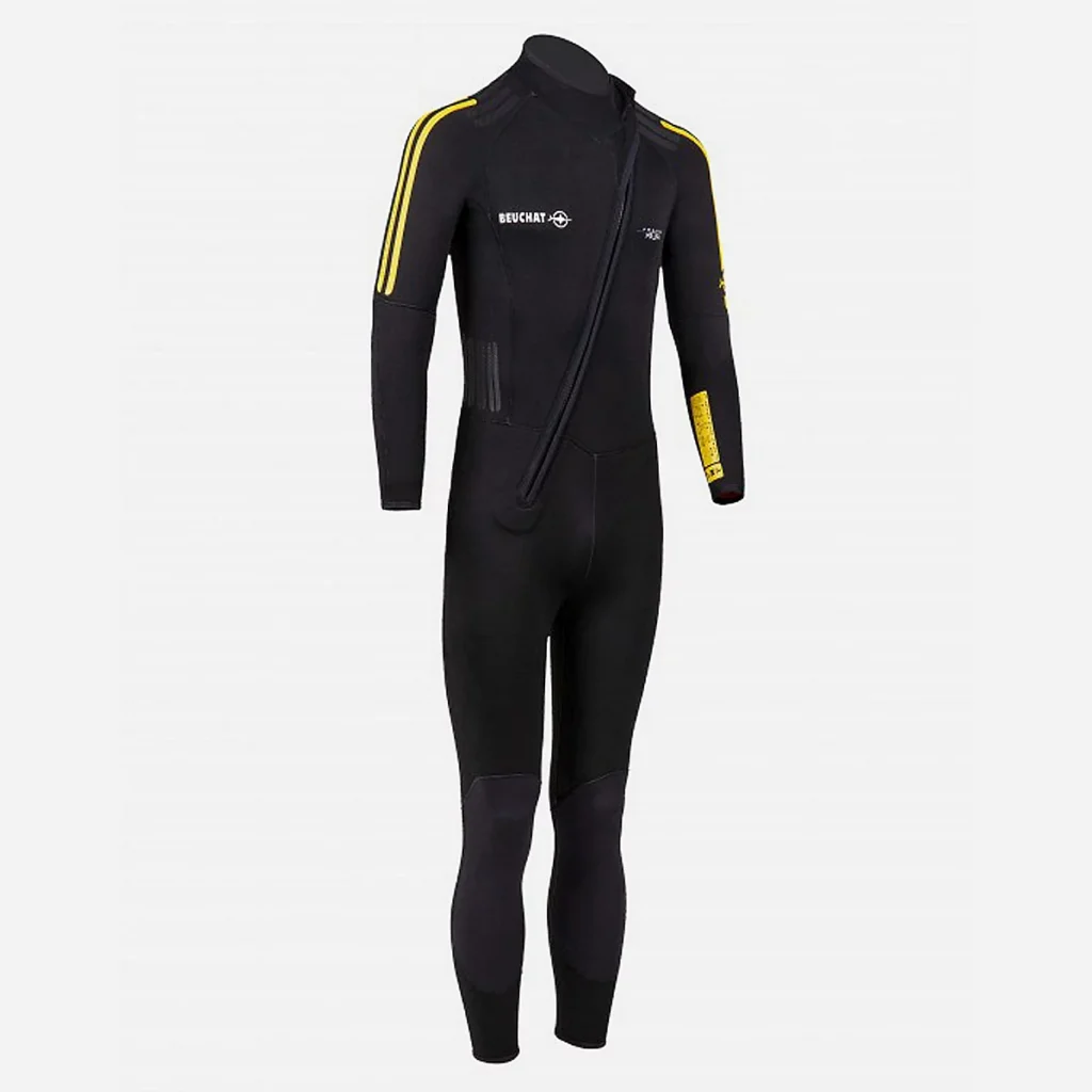 Combinaison de plongée Beuchat 1Dive Monopièce Col homme noire 5mm, avec fermeture éclair frontale diagonale