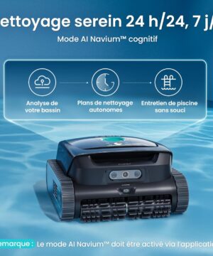 AIPER Scuba V3 – Robot piscine sans fil IA, fond & parois, filtre 3 µm, jusqu’à 200 m²