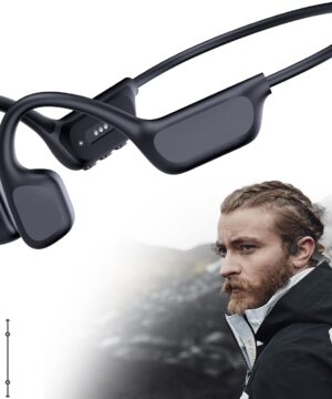 Casque Conduction Osseuse Open Ear Bluetooth sans Fil Sport IPX8 Waterproof and Sweatproof