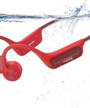 Casque conduction osseuse Wantek IP68 : Bluetooth + MP3 32 Go intégré pour écouter ta musique même sous l’eau. Idéal natation et sport.