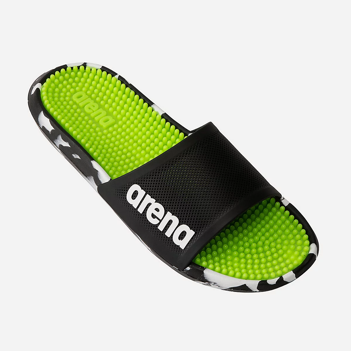 Semelle massante, confort optimal et légèreté : les claquettes ARENA Marco Bi vous suivent partout, de la piscine à la plage.
