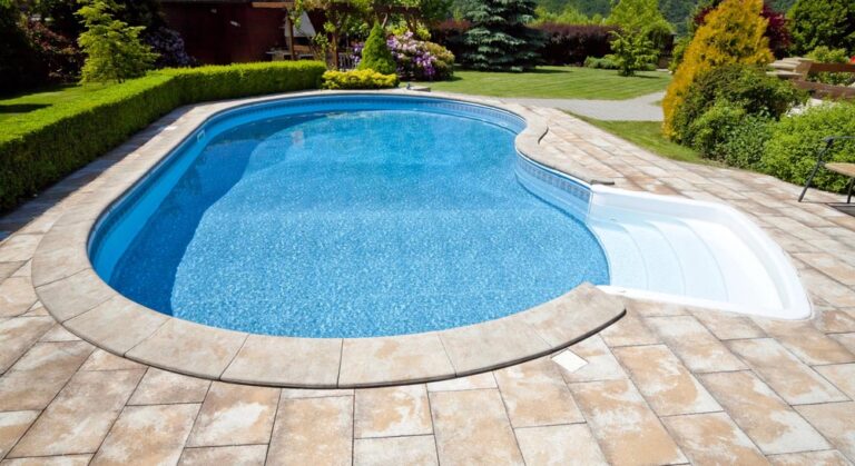 The pool with the garden