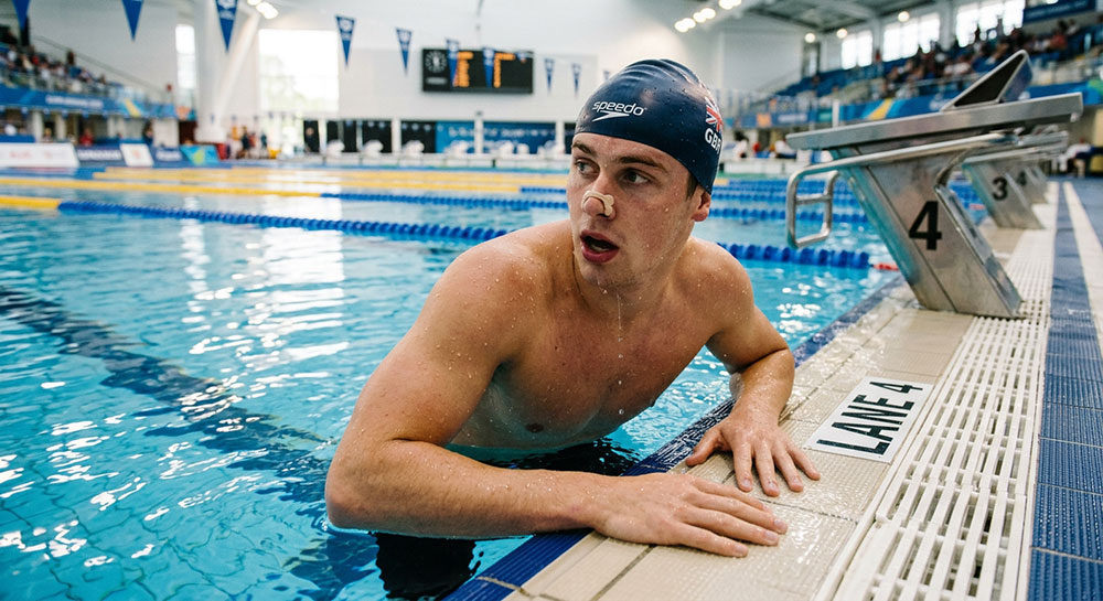 Pince-nez de natation avec coussinets en silicone pour piscine et apnée