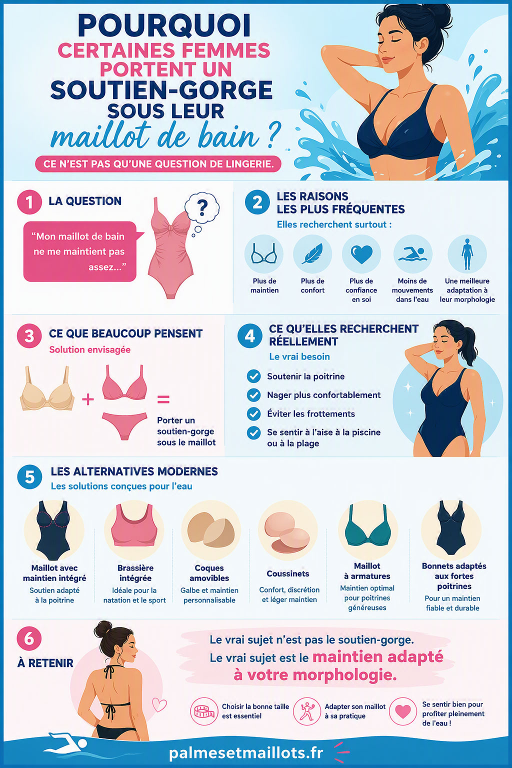 Maintien, confort, confiance en soi : découvrez les principales raisons qui poussent certaines femmes à rechercher davantage de soutien dans leur maillot de bain.