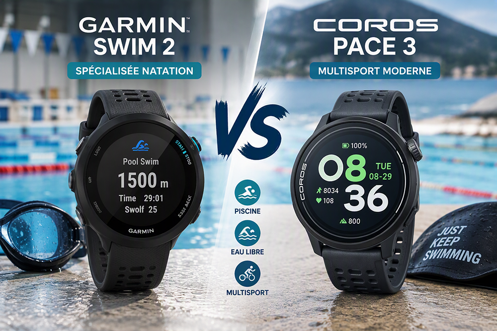 Garmin Swim 2 vs Coros Pace 3 : laquelle choisir en 2026 ?